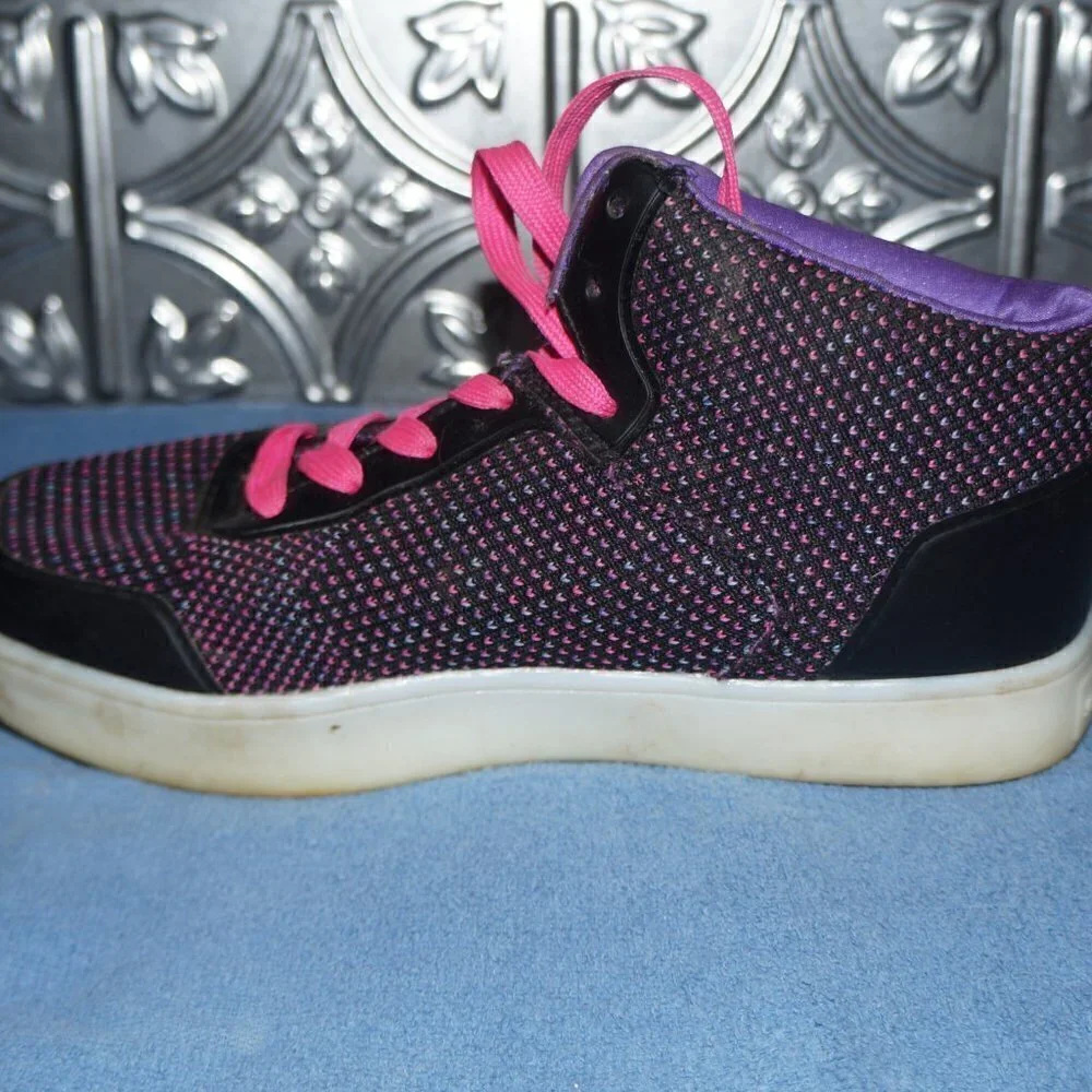 Skechers Girls Size 5.5 Energy Lights Light Up Multicolored High Top